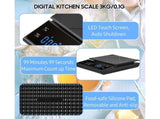 Digital LED Touch Kitchen Scale 3kg/ 0.1g High Precision Time Counting Coffee Brewing Scale Portable V1263-JX-2479