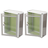WHAMVOX 2 Pcs Modern Mailbox Wall Mount Transparent Office V1189-WXFWAL-20260326-02312