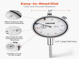 Dial Test Indicator with Dual Rod Stand and Storage Case, 0.03 mm Accuracy, 0-25.4mm Range, Fine V952-NJCLGJGJDBFB3JPMJ001V0