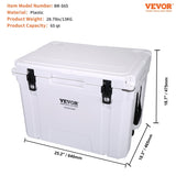 Insulated Portable Cooler, 65 qt, Holds 65 Cans, Retention Hard Cooler with Heavy Duty Handle, V952-BXSYLQQGS65QTSVSEV0