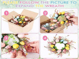 6 Pcs Easter Egg Candle Rings Wreaths Mini Artificial Spring Easter Egg Berry Wreath for Front Door V1258-DP02-WO-1097