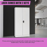 Two-Door Shelf Office Gym Filing Storage Locker Cabinet Safe V63-759835