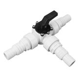 3 Way Diverter Water Valve for 1.25 Inch 1.5 Inch Female Thread ABS PVC 3 Way Hose Adapter for V1294-YM0901-3111240046511