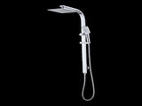 WELS 10" Rain Shower Head Set Square Dual Heads High Pressure with Handheld in Chrome V63-848011