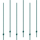 6 Feet Fence Post 6 Pack T-Post Heavy Duty Metal Fence Posts Green V952-WLLZJSK6JZ6Y7M4FOV0