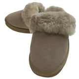100% Sheepskin Moccasin Slippers Winter Genuine Scuffs Slip On Mens Womens - Beige - 7 V563-BR-SHEEPSCUFFS-BEIFR-7