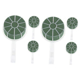 DIY Bridal Floral Handle Lightweight Green Plastic Durable for Weddings 6Pcs V1369-AZ3-W-20851