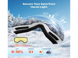 Frameless Ski Goggles, Magnet Cylindrical Lens with Pink Revo Coating, OTG Anti fog Snow Goggles for V952-HXJWKBSDCXHJ4LNEU001V0