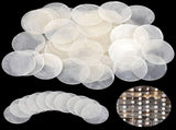 60Pcs Round Capiz Shells, 2inch Capiz Shells with 2 Holes, Blank Shell Pendants for Wedding Home V1370-AZ4-14810