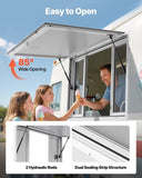 Concession Window 1346x838 mm, Aluminum Alloy Service Window for Food Truck, Up to 85 Degrees Stand V952-SCFWCK5333YC3THT4001V0