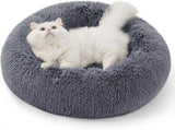 Calming Donut Cat Bed - Fluffy Plush Round Pet Bed, Suitable for Kittens and Puppies, Washable, V1106-HYSC001