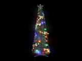 Jingle Jollys Pop Up Christmas Tree Pre Decorated Multicolour LED 155cm PUT-XMAS-5IN-3