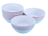 12PCS 6in Salad Bowls Food Serving Bowls Imitation Porcelain Dinnerwar TablewareLight Blue Dot V1294-YM0901-3118210047014