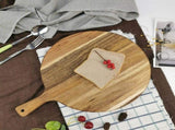 16" Round Wooden Chopping Board Pizza & Serving Board for Meat, Cheese & Bread Natural Wood V1192-AZ-W-26188