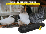 Hardware Cloth, 24" x 100' & 1"x1" Mesh Size, Galvanized Steel Vinyl Coated 16 Gauge Chicken Wire V952-YXHJWHSBDDWC2JLKLV0
