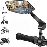 1Pair Rear View Mirror Reflector Adjustable Rotatable Handlebar Mirror Clear Rearview for MTB V1369-AZ3-W-21519