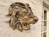 Father's Day Gift, Rare Lion Wall Art Sculpture Hollow Metal Male Lion Wall Art Decoration, Creative V1366-AZ2-W-05484