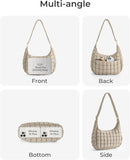Quilted Crossbody Bag for Women, Lightweight Puffer Purse for Travel, Daily Use & Work V1258-DP02-F-8