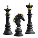 Chess Resin Decor Ornament Figurines Queen Knight Statue Collection Object Sculptural Models of V1369-AZ3-W-11587