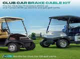 2PCS Club Car Precedent Brake Cable Stainless Steel Core Driver & Passenger Side 2004 G&E Golf Cart V1259-DP01-A-5424