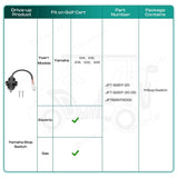 Golf Cart Stop Switch Fits for Yamaha G14, G16, G19, G22 G29 Gas and Electric Carts, Accelerator V1259-DP01-A-5419