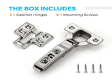 Full Overlay Soft Close Cabinet Hinges Concealed Kitchen Cabinet Hinges, Heavy-Duty Adjustable V1107-994-56443-SLR-10PACK
