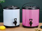 SOGA 10L Stainless Steel Insulated Milk Tea Barrel Hot and Cold Beverage Dispenser Container with VICDISPENSER10LPNK