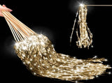Lighted Wedding Wands Send off, LED Ribbon Stick with Shiny Foil Tinsel Glitter Hand Light up V1366-AZ2-W-18459