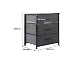 Levede Storage Cabinet Tower Chest Dark Grey CH1051-DG_NZ