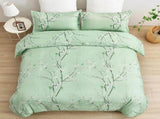 Green Alpine Botanical Quilt / Doona / Duvet Cover set V745-AQ081992Q3