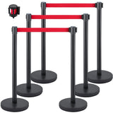 Crowd Control Stanchion, Set of 6 Pieces Stanchion Set, Stanchion Set with 6.6 ft/2 m Red V952-GLZHSHDJTZGX6TVTYV0