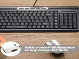 Ergonomic Plastic Keyboard Tray for Desk, Sleek and Simple Under Desk Design, Back to School V1366-AZ2-W-17264