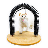 Cat Toys Arch Self Groomer Cat Massager,Cat Hair Brush for Grooming with Sturdy Cat Scratching Pad V1366-AZ2-W-18339