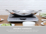 Stainless Steel Wok for Kitchen Practical Design Easy to Operate V1370-AZ4-20574