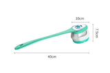 Electric Body Brush for Back with 5 Interchangeable Heads Long Handle for Spa Shower - Green V1263-JX-6500