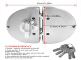 Glass Door Lock with Stainless Steel Double Bolts Swing Push, Double Sliding Security Door Lock V1192-AZ-W-3182
