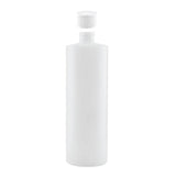 1x 500ml Clear HDPE Round Bottle + 28/410 Caps - Empty Plastic Food Storage V238-SUPDZ-30342560022608