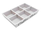 Coffee Station Organizer with Divider Wooden Coffee Bar Accessories Storage Box Tea Bags Coffee Pods V1294-YM0901-3118240275212