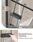 CARLA HOME Over the Door 2-tier Shower Caddy Organizer Shelf with Hooks for Bathroom V178-36180