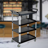 SOGA 2X 4 Tier Food Trolley Portable Kitchen Cart Multifunctional Big Utility Service with wheels FOODCART1519ABX2