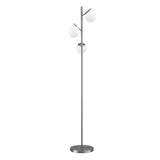 Artiss 3-Light Tree Floor Lamp 165cm Tall Standing Light with Sphere Glass Shades for Modern Homes LAMP-FLOOR-3-GL-SL