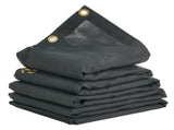 Dump Truck Mesh Tarp, 7 x 14 ft, PVC Coated Black Heavy Duty Cover with 5.5" 18oz Double Pocket, V952-KCPVC7X1418OZ9JB4V0