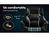 Artiss Executive Office Chair Leather Recliner Black OCHAIR-G-1051-BK