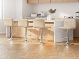 Artiss 4x Bar Stools Leather Gas Lift Beige BA-TW-NEW1055-BGX4