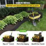 Landscape Edging, 25.4cm Depth 91.44m Total Length, Recycled HDPE Coiled Terrace Board, Flexible V952-PBCPPZTJYC300NUU0V0