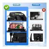 Insulated Cooler Backpack Leakproof Double Compartment Cooler Bag with Bottle Opener for Outdoor V1341-ZY-NDZW9YTQ-LIGHTGREY