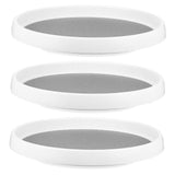White Rotating Spice Rack Kitchen Organizer with Non- Base, Large Capacity 30cm Plastic Turntable V1369-AZ3-W-18146