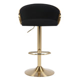 JENSEN GOLD GAS LIFT BAR STOOL V742-JY3034YBLACK