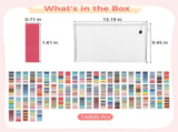 14800PCS Morandi Color Index Tabs, Transparent Writable Reusable Page Markers, 1.81 x 0.71 in V1192-AZ-W-18398