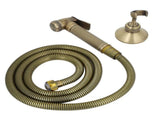 G1/2in Vintage Copper HandHeld Toilet Seats Bidet Sprayer with Hose Fixed Base Bathroom Supply V1294-YM0901-3112200106311